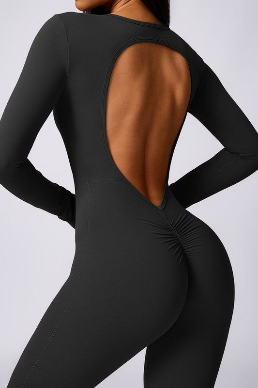 Open Back Sculpting Jumpsuit