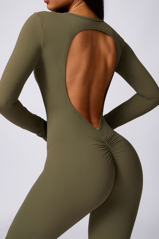 Open Back Sculpting Jumpsuit