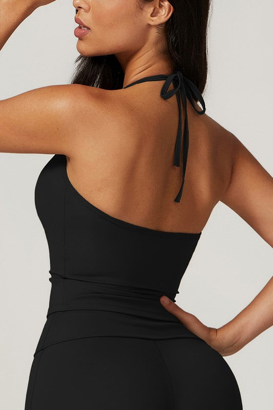 Buttery Halter Top Black